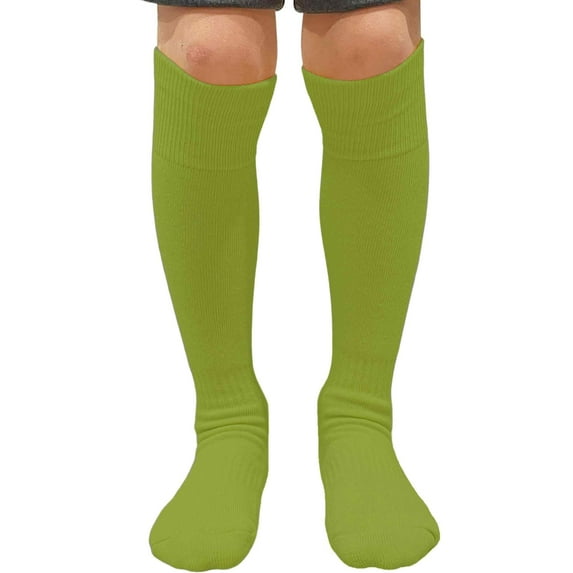 Couver Unisex Solid Youth / Kids Knee High Sports Athletic Baseball Softball Socks, Lime Green, Medium, 1 Pair