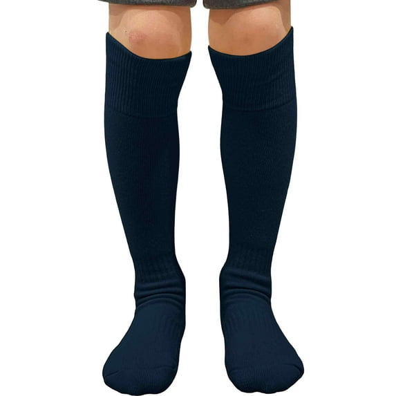 Couver Unisex Solid Youth / Kids Knee High Sports Athletic Baseball Softball Socks, Navy, Small, 1 Pair