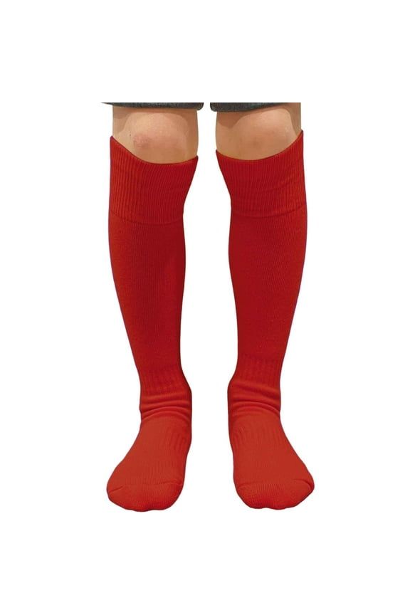 Unisex Solid Youth / Kids Knee High Sports Athletic Baseball Softball Socks, Red, Medium, 1 Pair