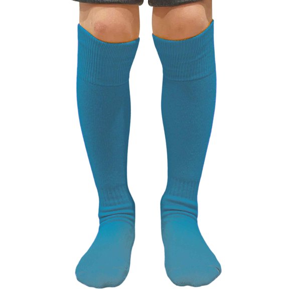 Couver Unisex Solid Youth / Kids Knee High Sports Athletic Baseball Softball Socks, Sky Blue, Medium, 1 Pair