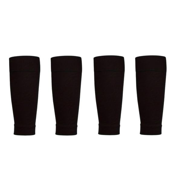 Couver Unisex Stretch Leg Sleeves, Footless Calf Sleeves for Sports and Everyday Wear, Black, Large, 2 Pairs