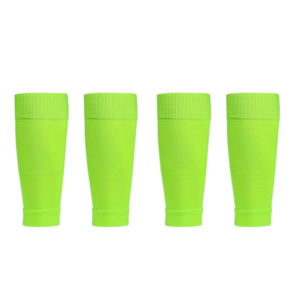 Couver Unisex Stretch Leg Sleeves, Footless Calf Sleeves for Sports and Everyday Wear, Neon Green, Small, 2 Pairs