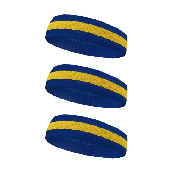 Couver Unisex Sweden Country Flag Cotton Sports Headband, 3 Pieces