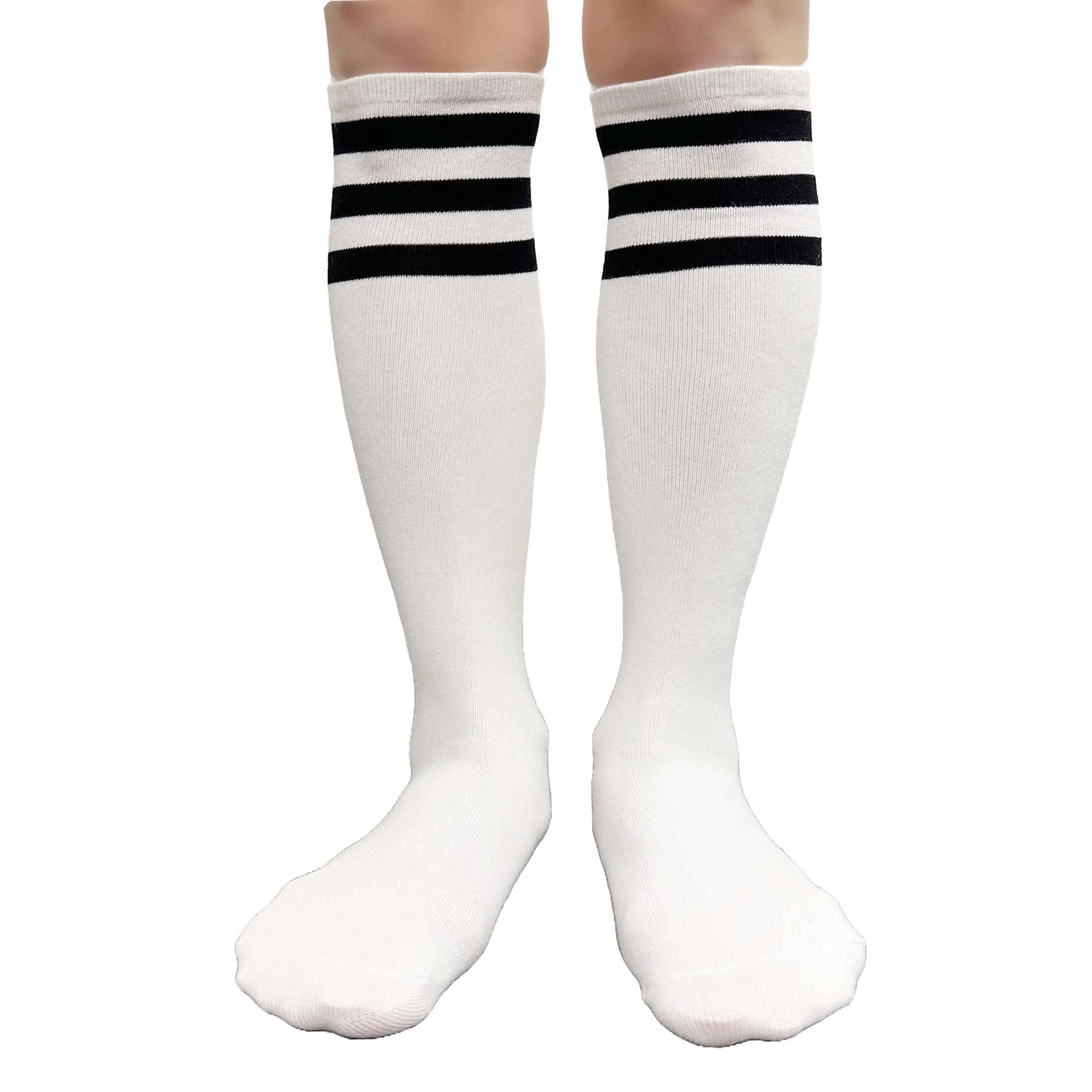 Couver Women Ladies Stripes Knee High Fashion Casual Tube Cotton