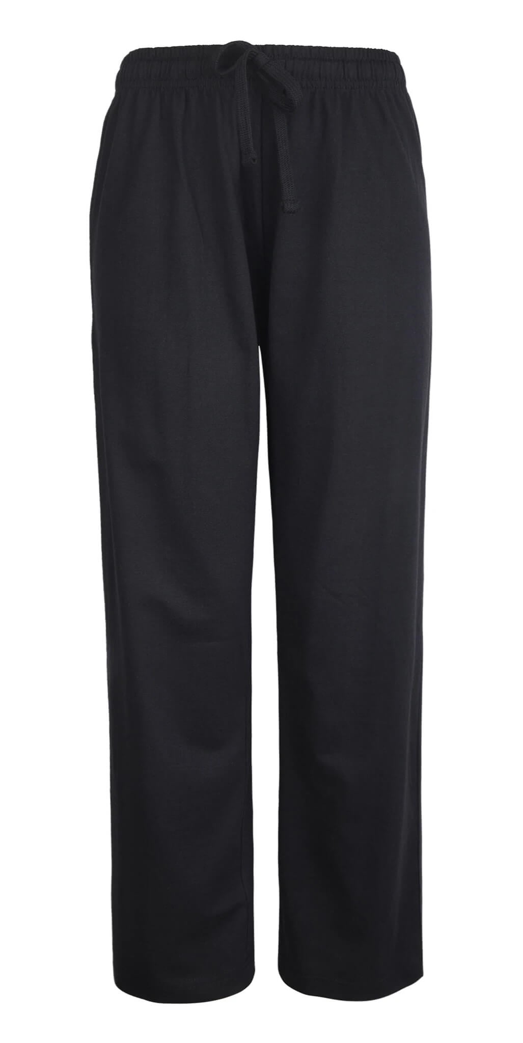 Couver Women's Casual Stretch Cotton Jersey Pants, Black L, 1 Count, 1 ...