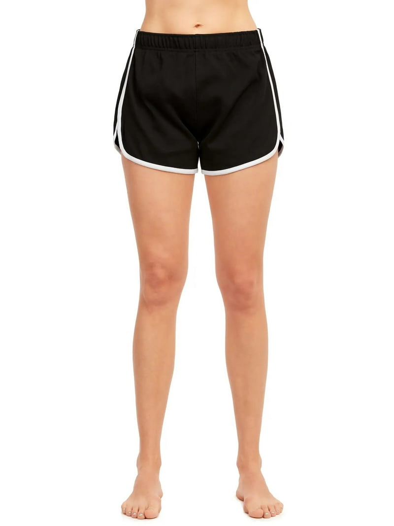 Couver Women's Cotton Dolphin Shorts, Black L, 1 Count, 1 Pack