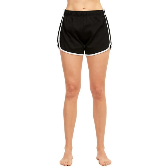 Couver Women's Cotton Dolphin Shorts, Black L, 1 Count, 1 Pack