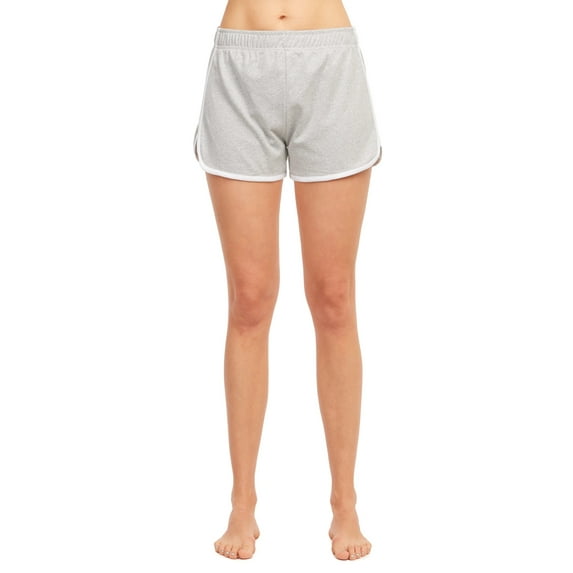 Couver Women's Cotton Dolphin Shorts, Heather Grey M, 1 Count, 1 Pack