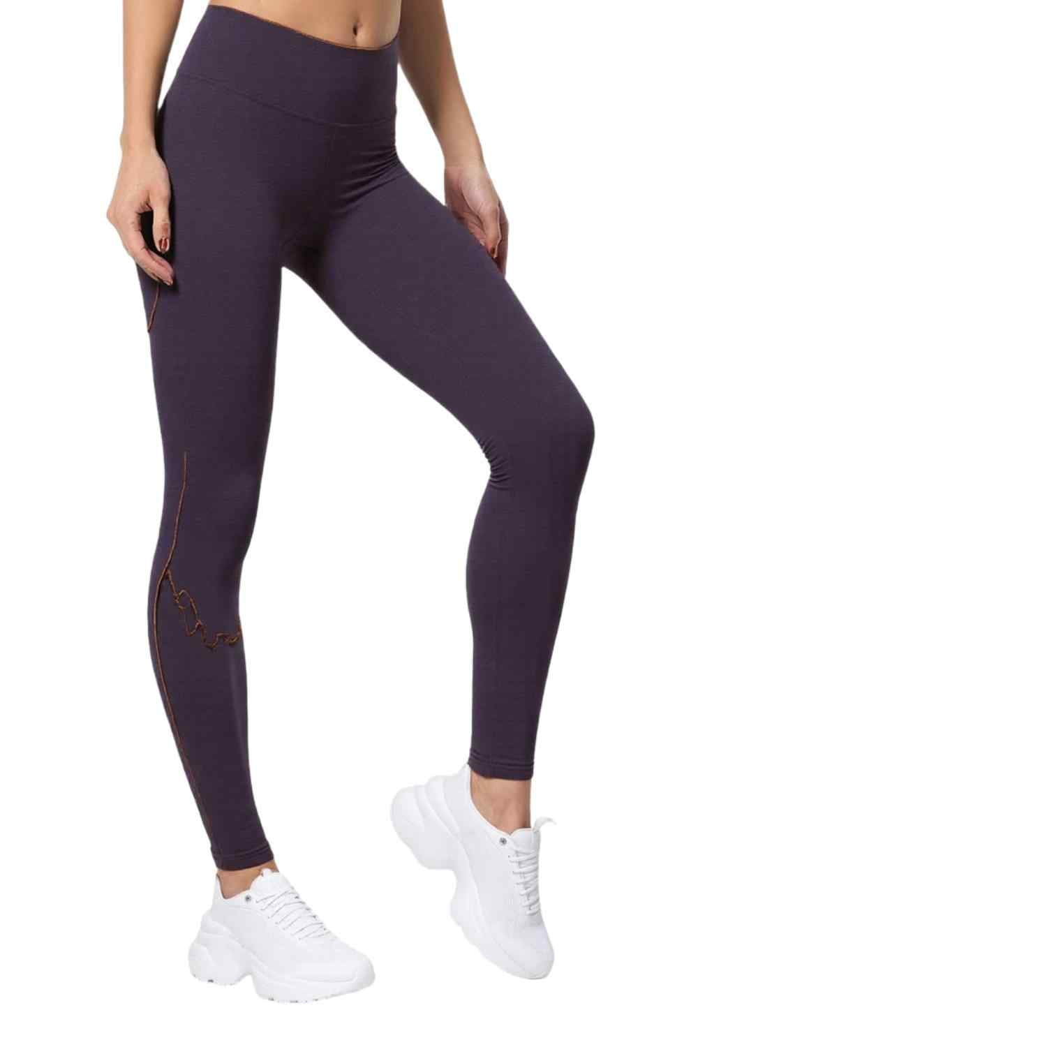 Couver Women's Cotton Spandex Basic Leggings Pants (Plus