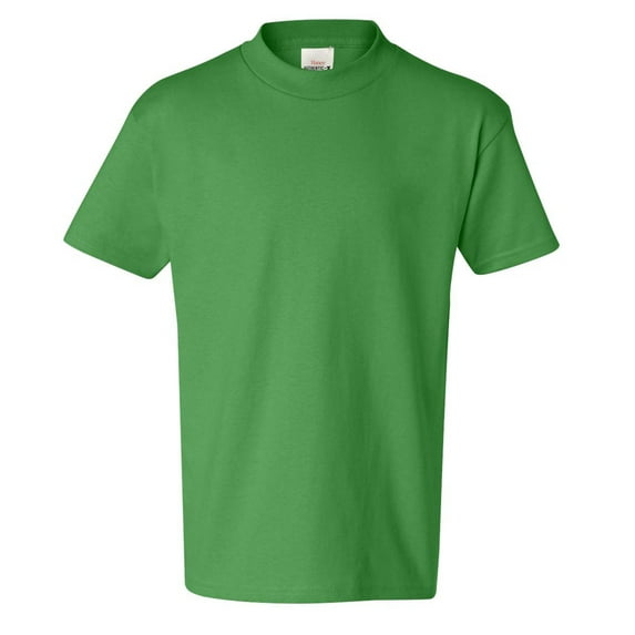 Couver Youth Girls Boys 100 % Cotton Jersey Short Sleeve Solid T-Shirts Summer Tops, Shamrock Green S, 1 Pack