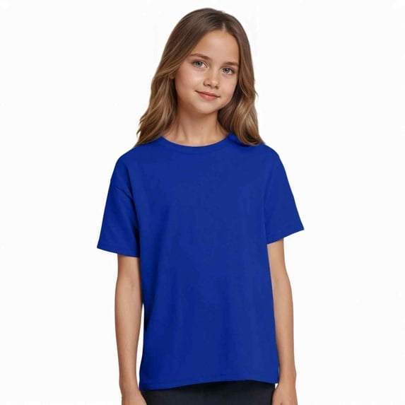 Couver Boys Active Cotton Blend Short Sleeve T-Shirt, Deep Royal, Size Extra Small, 1 Piece
