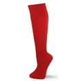 thumbnail image 1 of Couver Youth Unisex Team Sport Football Soccer Knee High Socks, Red, Youth Medium, 1 Pair, 1 of 2