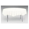 thumbnail image 1 of Unique Party White Round Plastic Table Cover 84 inch Diameter (Pack of 12), 1 of 2