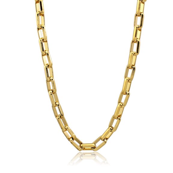 Couya 316L Stainless Steel necklace Link Chain HipHop IP Curb Cuban long Necklaces Jewelry 60cm