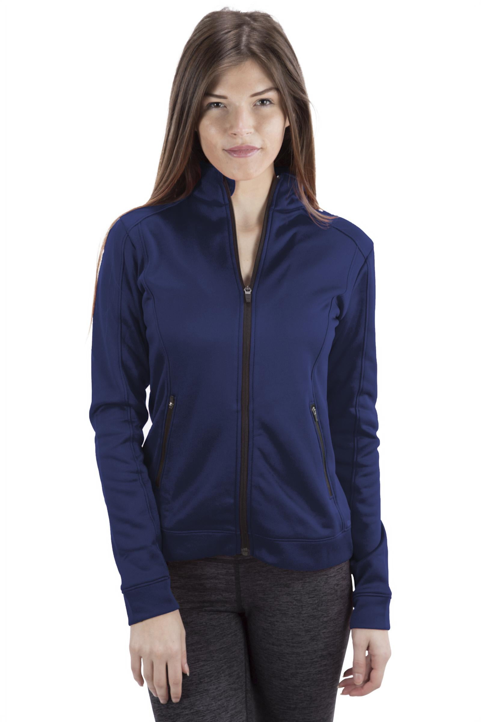 Covalent Activewear Full Zip Stream Hoody with Moisture Wicking Fleece and  Zippered Side Pockets 
