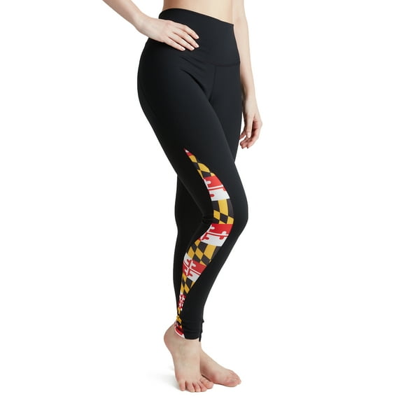 Covalent Activewear Maryland Flag Souvenir Gift Leggings – Dance or Everyday!