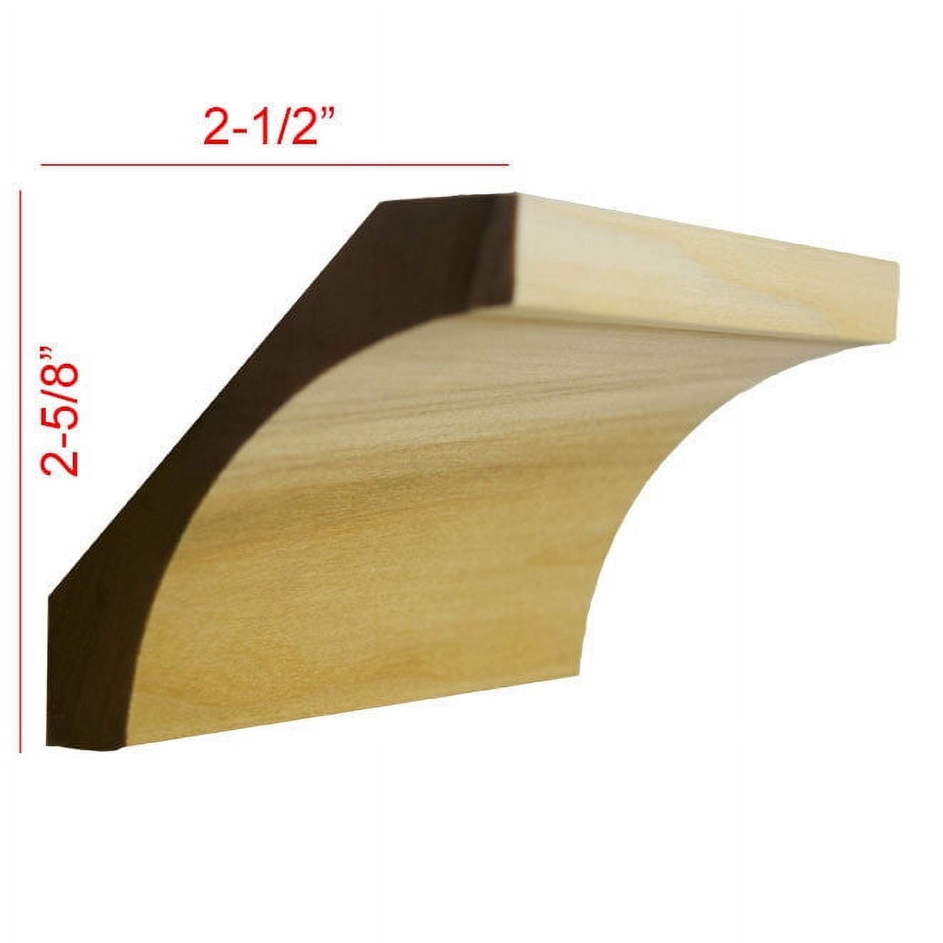 94-Inch Poplar Unfinished Contemporary Crown Moulding