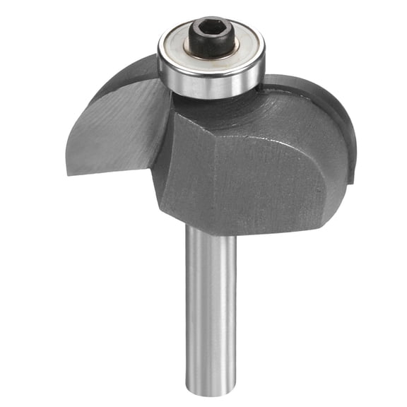 Cove Router Bit 1/4" Shank 1-3/8" Dia 17/32" Cutting Height Radius Raised Panel Bit Edge Forming for DIY Woodworking, Silver