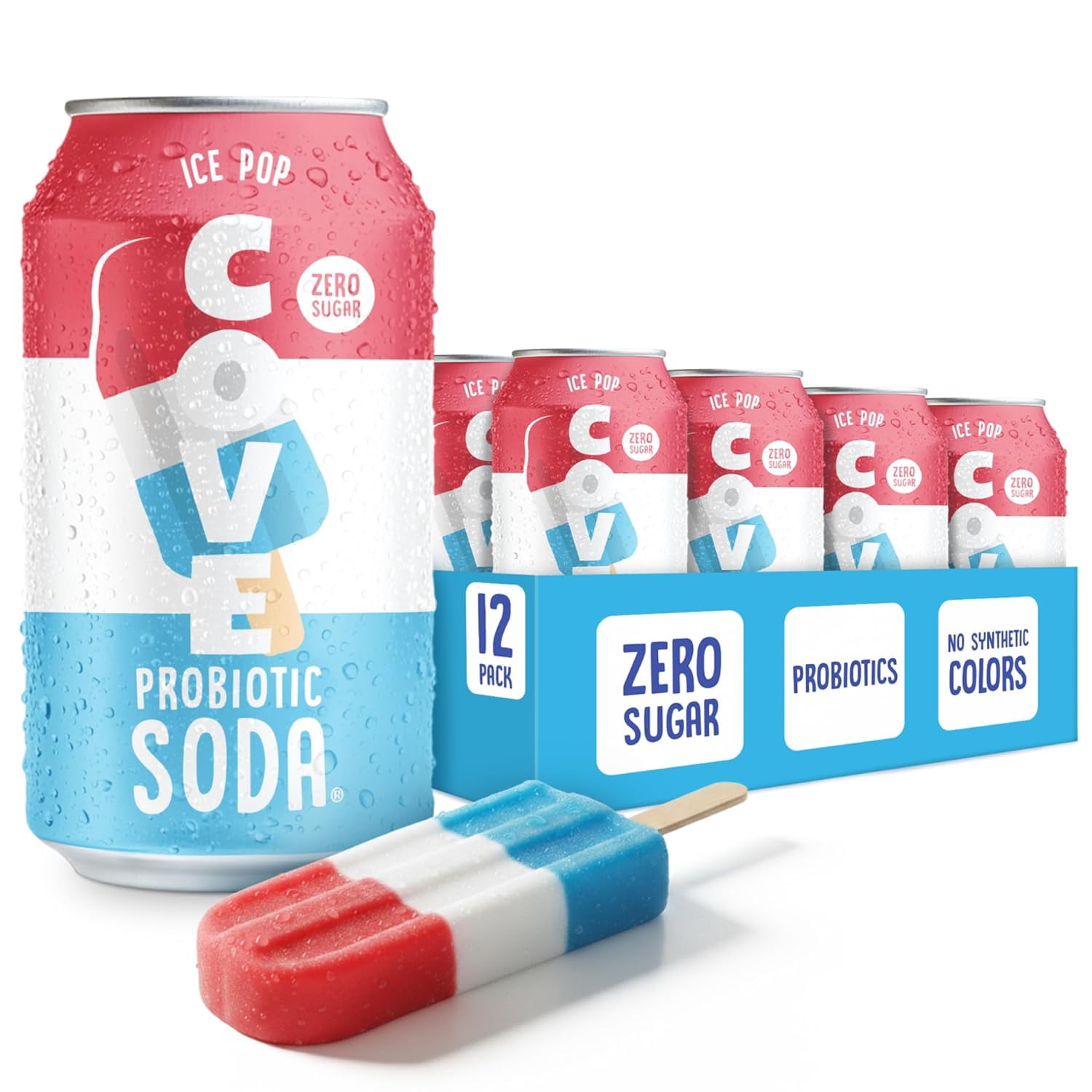 Cove Probiotic Soda, Zero Sugar Better-For-You Alternative