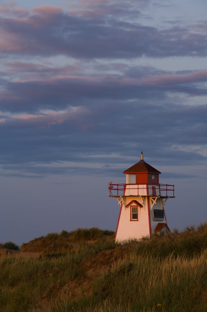 Covehead Lighthouse Prince Edward Island National Park Canvas Art - John Sylvester Design Pics (22 x 34)