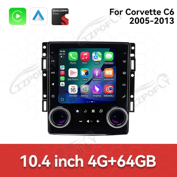 Covelona 10.4 inch Android Car Radio For Corvette C6 2005-2013 Car Multimedia Video Player Car GPS Navigation Carplay Stereo DSP