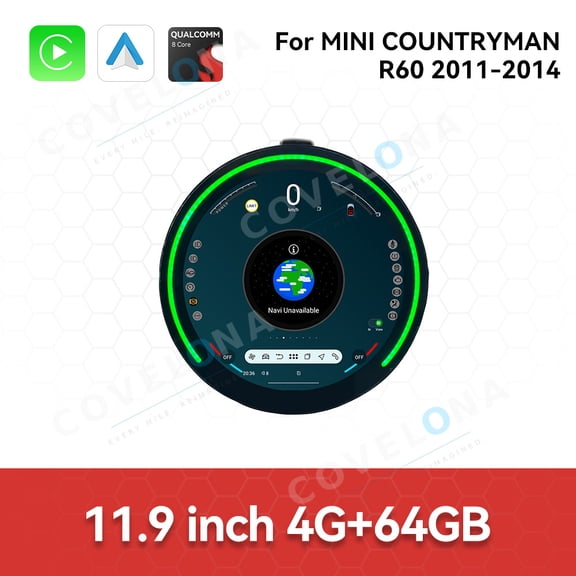 Covelona 11.9 inch Android Car Radio For MINI COUNTRYMAN R60 2011-2014 Car Multimedia Video Player Car GPS Navigation Carplay Stereo DSP