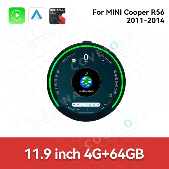 Covelona 11.9 inch Android Car Radio For MINI Cooper R56 2011-2014 Car Multimedia Video Player Car GPS Navigation Carplay Stereo DSP