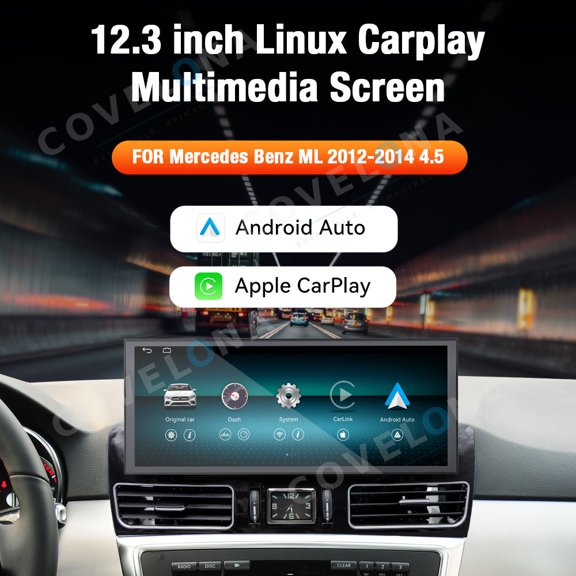 Covelona 12.3 inch Android Car Radio LINUX For Mercedes Benz ML 4.5 2012-2014 Car Multimedia Video Player Car GPS Navigation Carplay Stereo DSP