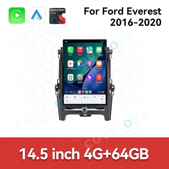 Covelona 14.5 inch Android Double Din Car Radio For Ford Everest 2016-2020 Car Multimedia Video Player GPS Navigation Carplay Head Unit Touch Screen