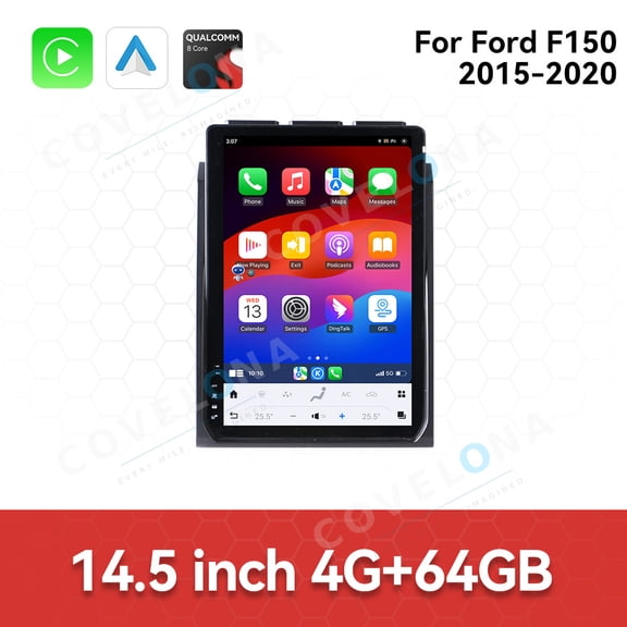 Covelona 14.5 inch Android Double Din Car Radio For Ford F150 2015-2020 Car Multimedia Video Player GPS Navigation Carplay Head Unit Touch Screen
