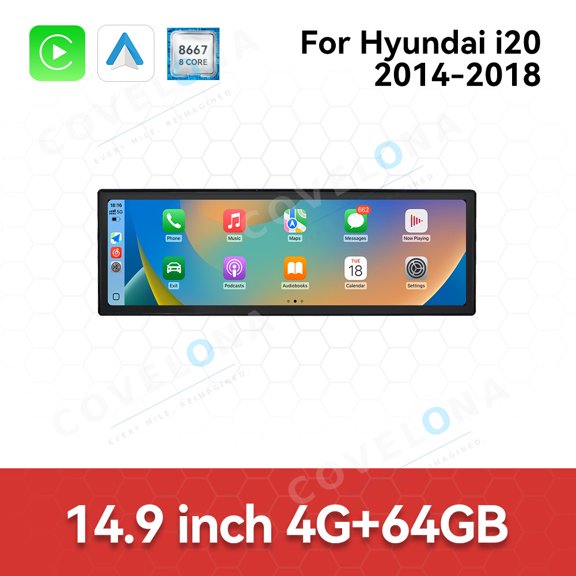 Covelona 14.9 inch Android Car Radio For Hyundai i20 2014-2018 Car Multimedia Video Player Car GPS Navigation Carplay Stereo DSP