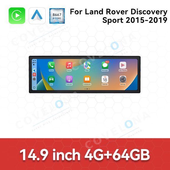 Covelona 14.9 inch Android Car Radio For Land Rover Discovery Sport 2015-2019 Car Multimedia Video Player Car GPS Navigation Carplay Stereo DSP