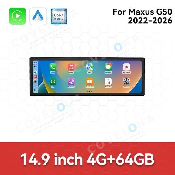 Covelona 14.9 inch Android Car Radio,For Maxus G50 2022-2026 Car Multimedia Video Player Car GPS Navigation Carplay Stereo DSP
