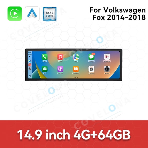 Covelona 14.9 inch Android Car Radio For Volkswagen Fox 2014-2018 Car Multimedia Video Player Car GPS Navigation Carplay Stereo DSP