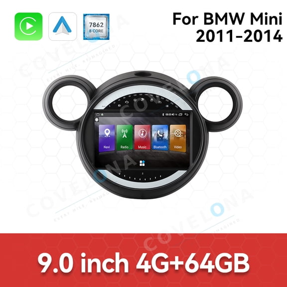 Covelona 9 inch Android Double Din Car Stereo Radio For BMW Mini 2011-2014 Car Multimedia Video Player GPS Navigation Carplay Head Unit Touch Screen