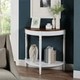 thumbnail image 1 of Covenience Concepts French Country Half-Round Entryway Table with Shelf, Dark Walnut/White, 1 of 3