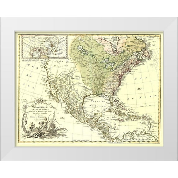 Covens 32x26 White Modern Wood Framed Museum Art Print Titled - North America Canada - Covens 1757