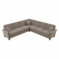 thumbnail image 1 of Coventry 111W L Shaped Sectional Couch in Tan Microsuede, 1 of 7