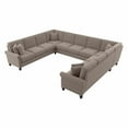 thumbnail image 1 of Coventry 137W U Shaped Sectional Couch in Tan Microsuede, 1 of 7