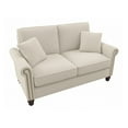 thumbnail image 1 of Coventry 61W Small Living Room Loveseat in Cream Herringbone Fabric, 1 of 10