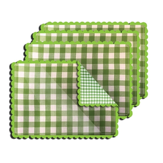 Coventry Buffalo Check Green Reversible Placemat (Set of 4)