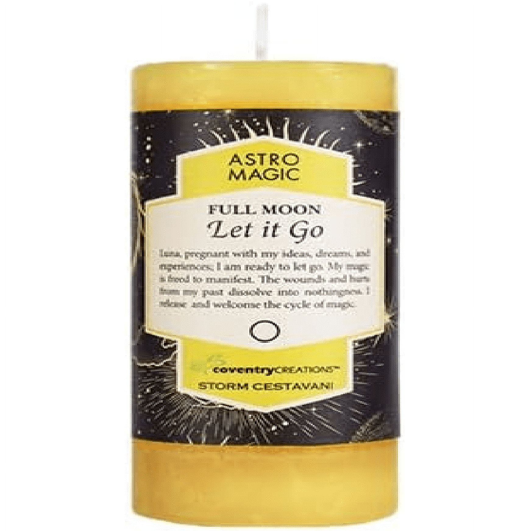 Astro Magic Full Moon Yellow Scented Pillar Candle
