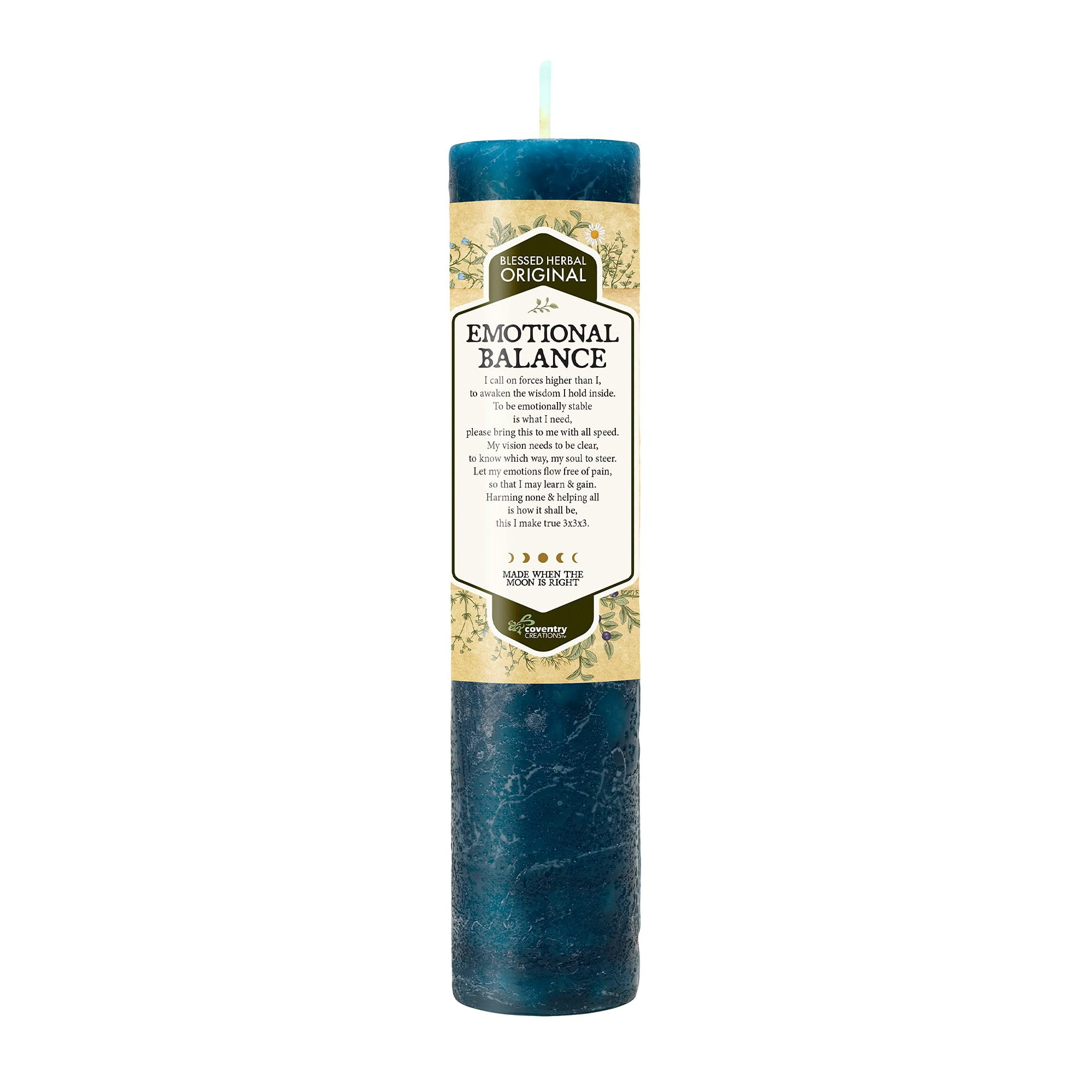 Turquoise Orange Blossom Scented Pillar Candle 1.5" x 7"