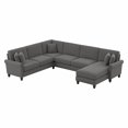 thumbnail image 1 of Stockton 127W U Couch with Reversible Chaise in French Gray Herringbone Fabric, 1 of 7