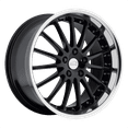 thumbnail image 1 of Coventry Whitley 18X9.5 5X108 25Et 63.4Cb Gloss Black W/ Mirror Cut Lip Wheel, 1 of 3