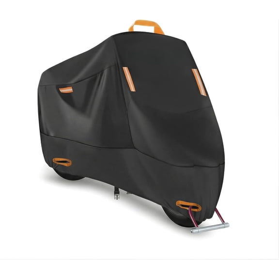 Cover 420D Heavy Duty |    Outdoor Weather Sun Rain Protection Powersports  Cover | with 4 Reflective Tape, Lock-Holes, Storage Bag fits up to 86.6"