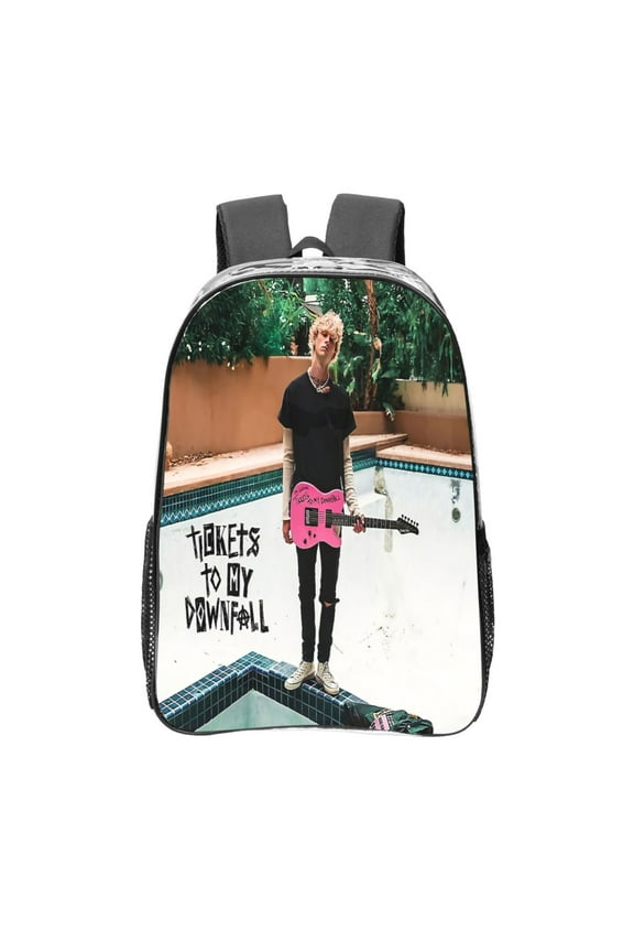 Cover Album Mgk Transparent Backpack Fashion Travel Backpack Laptop Backpack 16ch
