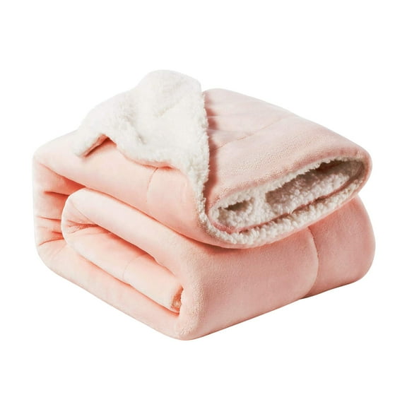 Cover Blanket Solid Color Lambskin Blanket Double Flannel Blanket Winter Thickened Blanket Gift Blanket