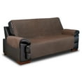 thumbnail image 1 of Cover Bonanza Indoor Loveseat Slipcover, 54 x 21 x 25 inch, Dark Brown/Tan, 1 of 8