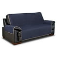 thumbnail image 1 of Cover Bonanza Indoor Loveseat Slipcover, 54 x 21 x 25 inch, Navy/Tan, 1 of 7
